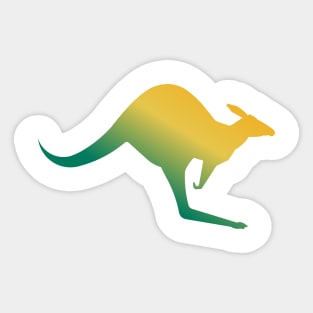 Green Kangaroo Sticker